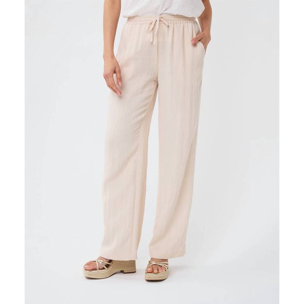 NEW ESQUALO wide crush trouser pants in off white